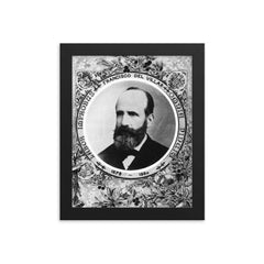 Francisco de Paula del Villar y Lozano framed print on a plain backdrop in size 8"x10".