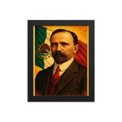 Francisco I Madero framed print on a plain backdrop in size 8"x10".