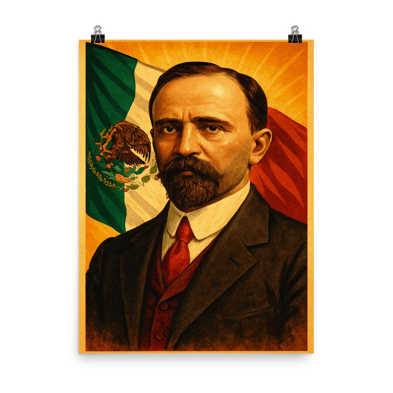 Francisco I Madero poster on a plain backdrop in size 8