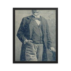 Francisco Piria framed print on a plain backdrop in size 16"x20".