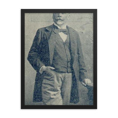 Francisco Piria framed print on a plain backdrop in size 18"x24".