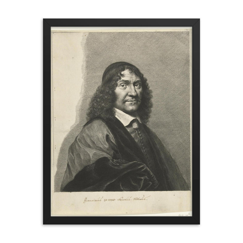 Franciscus Sylvius framed print on a plain backdrop in size 18