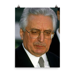Franjo Tudman poster on a plain backdrop in size 8"x10".