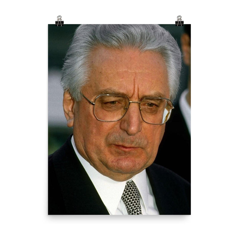 Franjo Tudman poster on a plain backdrop in size 8