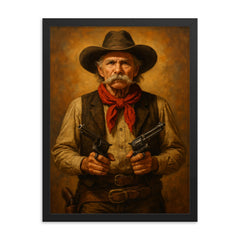 Frank Eaton framed print on a plain backdrop in size 18"x24".