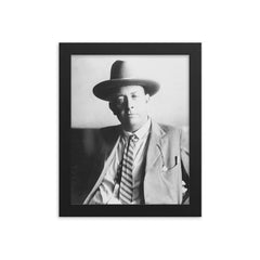 Frank Hamer framed print on a plain backdrop in size 8"x10".