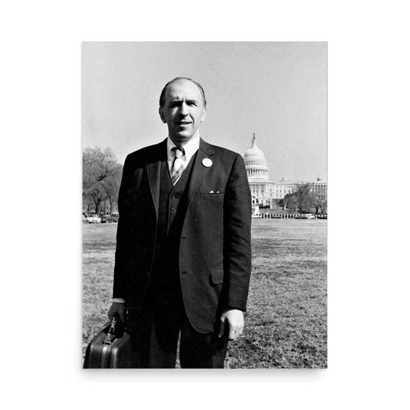 Frank Kameny poster on a plain backdrop in size 18