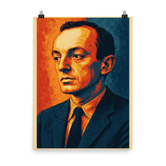 Frank O'Hara poster on a plain backdrop in size 8"x10".