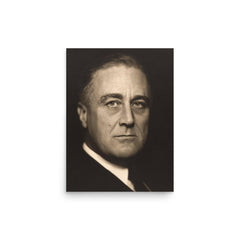 Franklin Roosevelt (FDR) poster on a plain backdrop in size 12"x16".