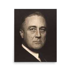 Franklin Roosevelt (FDR) poster on a plain backdrop in size 16"x20".