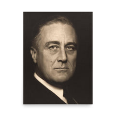 Franklin Roosevelt (FDR) poster on a plain backdrop in size 18"x24".