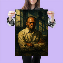 Frantz Fanon in psychiatric ward shadows poster 3