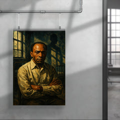 Frantz Fanon in psychiatric ward shadows poster 4