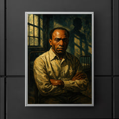 Frantz Fanon in psychiatric ward shadows poster 5