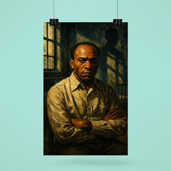 Frantz Fanon in psychiatric ward shadows poster 6