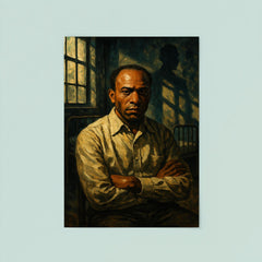 Frantz Fanon in psychiatric ward shadows poster 8
