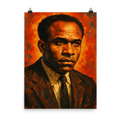 Frantz Fanon poster on a plain backdrop in size 8"x10".