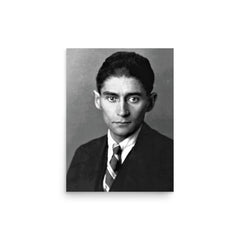 Franz Kafka poster on a plain backdrop in size 12"x16".