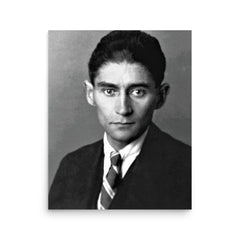 Franz Kafka poster on a plain backdrop in size 16"x20".