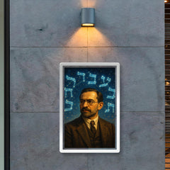 Franz Rosenzweig under Hebrew script constellations poster 2