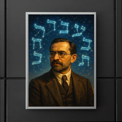 Franz Rosenzweig under Hebrew script constellations poster 5