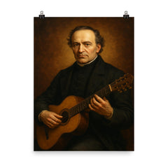 Franz Xaver Gruber poster on a plain backdrop in size 8"x10".