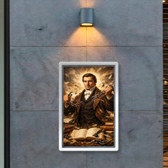 Frédéric Bastiat by broken chains and ledgers poster 2