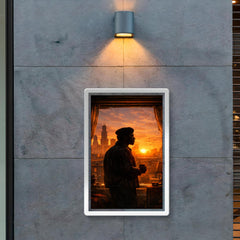 Fred Hampton sunrise apartment silhouette poster 2