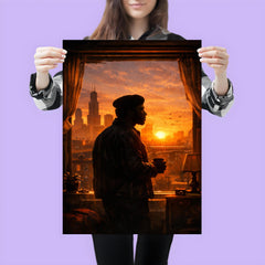 Fred Hampton sunrise apartment silhouette poster 3