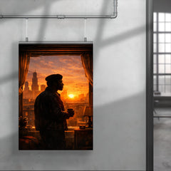 Fred Hampton sunrise apartment silhouette poster 4