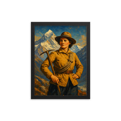 Freda Du Faur framed print on a plain backdrop in size 12"x16".