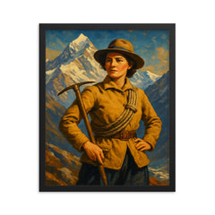 Freda Du Faur framed print on a plain backdrop in size 16"x20".