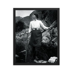 Freda Du Faur framed print on a plain backdrop in size 16"x20".