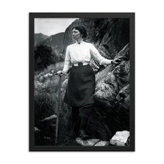 Freda Du Faur framed print on a plain backdrop in size 18"x24".