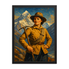 Freda Du Faur framed print on a plain backdrop in size 18"x24".