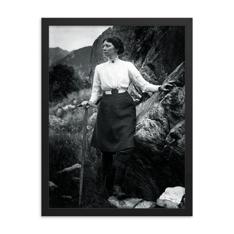 Freda Du Faur framed print on a plain backdrop in size 18