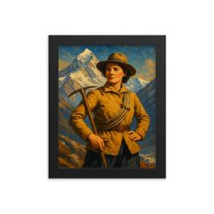 Freda Du Faur framed print on a plain backdrop in size 8"x10".