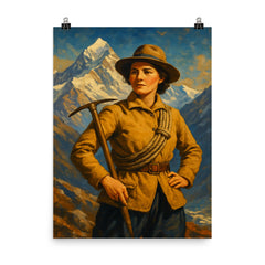 Freda Du Faur poster on a plain backdrop in size 8"x10".