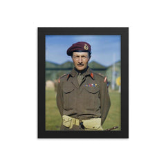 Frederick Browning framed print on a plain backdrop in size 8"x10".