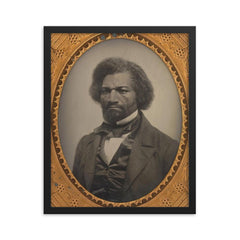 Frederick Douglass official portrait framed print on a plain backdrop in size 16"x20".