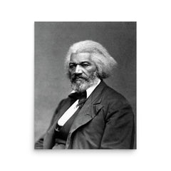 Frederick Douglass poster on a plain backdrop in size 16"x20".