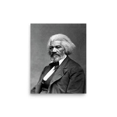 Frederick Douglass poster on a plain backdrop in size 8"x10".