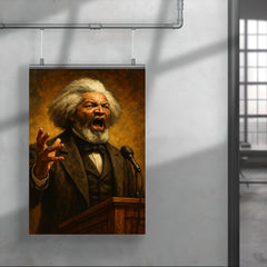 Frederick Douglass thunderous orator portrait poster 4
