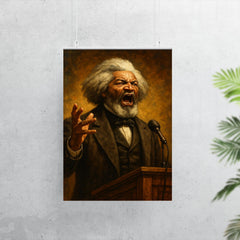 Frederick Douglass thunderous orator portrait poster 7