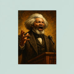 Frederick Douglass thunderous orator portrait poster 8