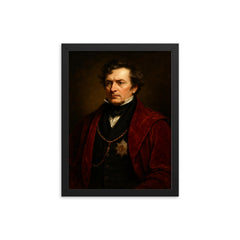 Frederick John Robinson Viscount Goderich framed print on a plain backdrop in size 12"x16".