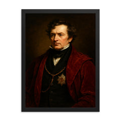 Frederick John Robinson Viscount Goderich framed print on a plain backdrop in size 18"x24".