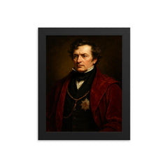 Frederick John Robinson Viscount Goderich framed print on a plain backdrop in size 8"x10".