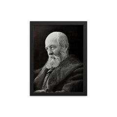 Frederick Law Olmsted framed print on a plain backdrop in size 12"x16".