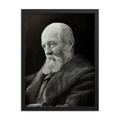 Frederick Law Olmsted framed print on a plain backdrop in size 18"x24".